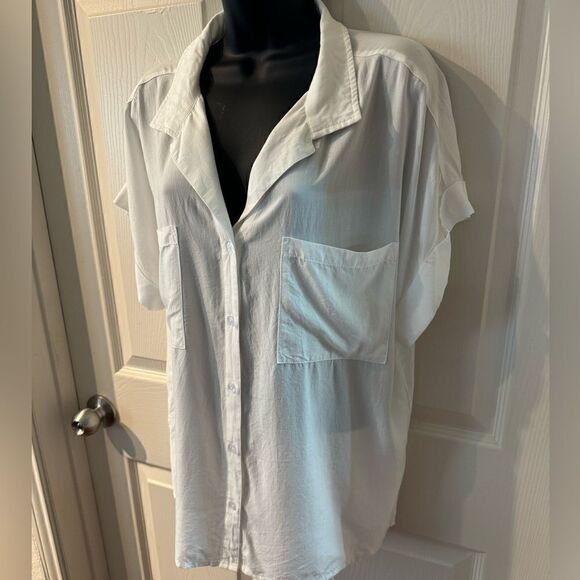 DEAR JOHN DENIM
CALI TIE FRONT SHIRT WHITE Size M - Picture 6 of 13